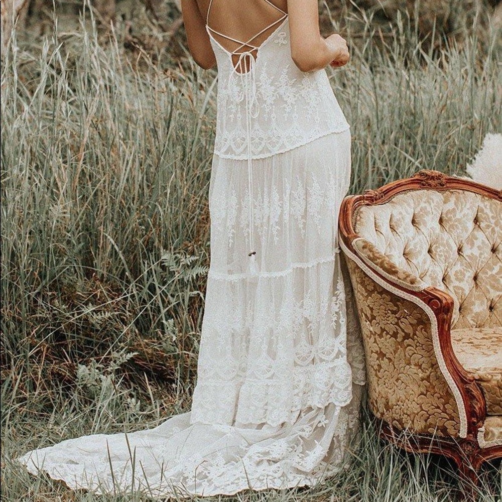 canyon moon mesh duster dress